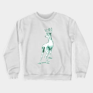 Curious Deer (emerald) Crewneck Sweatshirt